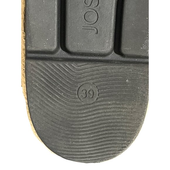 Josef Seibel Espadrille Sandals Black Leather Open Toe Wedge Size 39 / US 8-8.5 - Picture 7 of 10